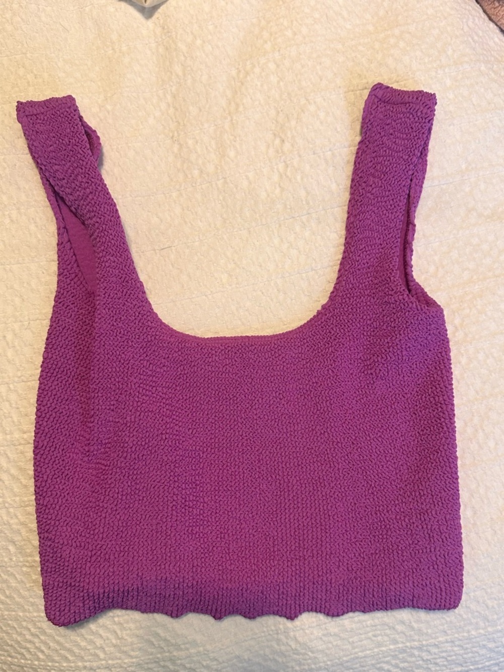 bond-eye Knit Cropped Tank in Magenta